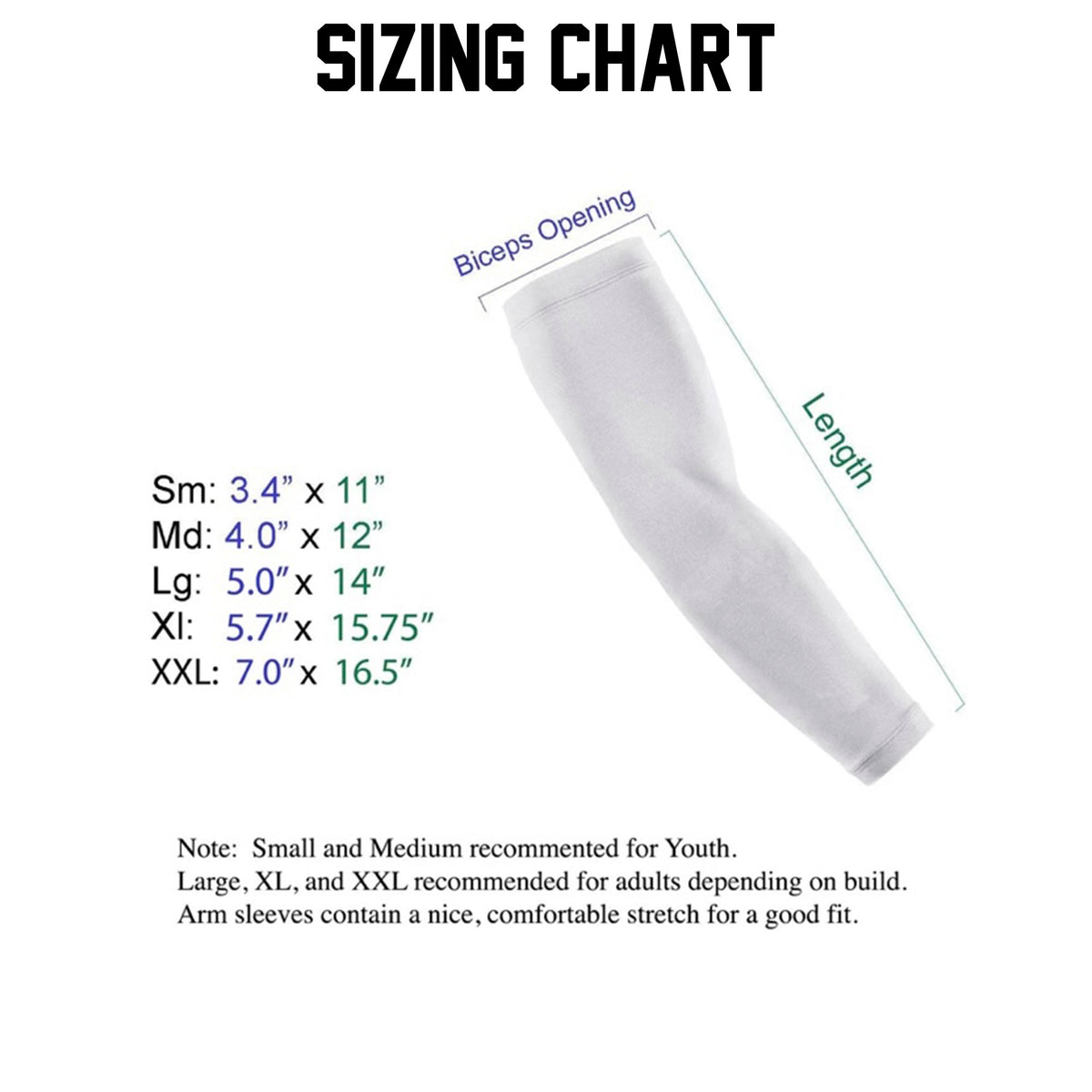 Custom Arm Sleeve, Personalized Arm Sleeve, Compression Arm Sleeve, Adult and Youth sizes