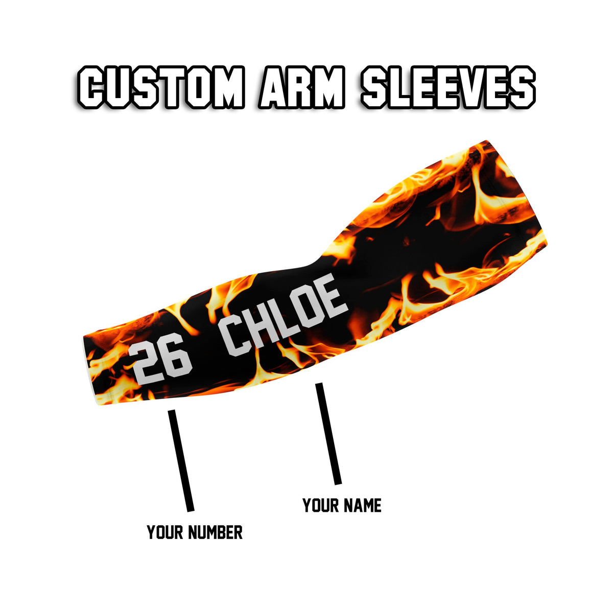 Custom Arm Sleeve, Personalized Arm Sleeve, Compression Arm Sleeve, Adult and Youth sizes