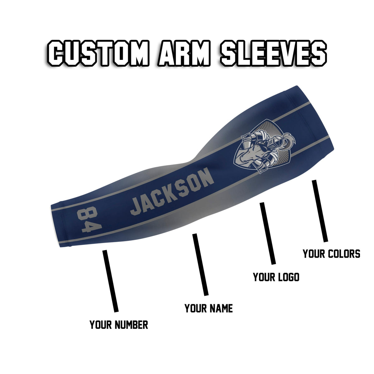 Gradient Arm Sleeve, Custom Arm Sleeve, Personalized Arm Sleeve, Compression Arm Sleeve (Youth and Adult Sizes Available)